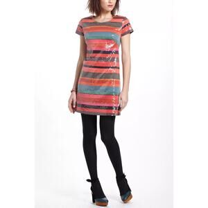 NWT Anthropologie Corey Lynn Calter Striped Sequins Mini Party Dress Size 12